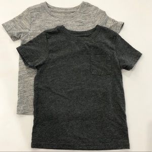 2 pcs Basic Gray Pocket Tees